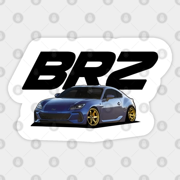 2022 Subaru BRZ Blue Sticker by Woreth